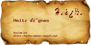 Heitz Ágnes névjegykártya