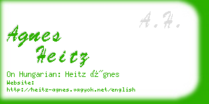 agnes heitz business card